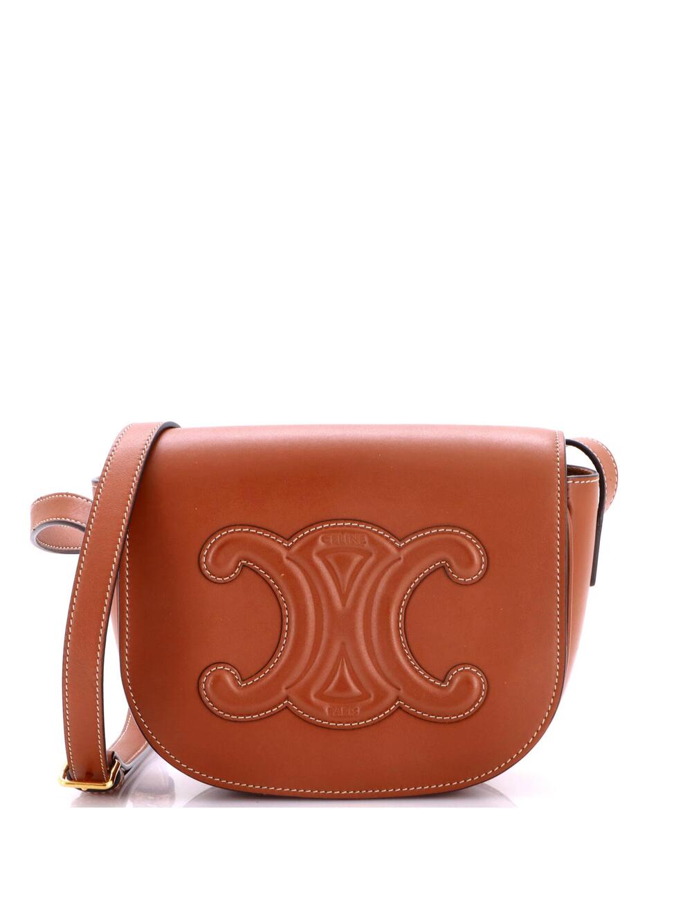 Celine Cuir Triomphe Folco Bag Leather #374838C18B
